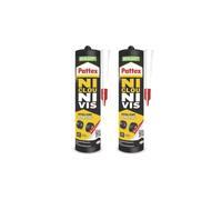 Pattex Ni Clou Ni Vis Extra Fort & Rapide, de fixation surpuissante, rapide qui permet une prise instantanée, blanche, cartouche 380 g (Lot de 2)