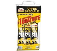PATTEX Ni clou ni vis Fix Idéal Bois- Lot de 2 cartouches 380g + 1 e