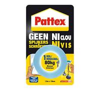 Pattex Pas de Clous & Vis Ruban de Montage Intérieur 80 kg 1,5 m