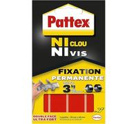 Pattex Ni Clou Ni Vis | Pastilles Fixation Permanente (10 x 20 mm x 40 mm) - Pastilles double faces ultra fortes - Pastilles autocollantes résistantes jusqu'à 3 kg