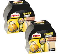 Pattex Power Tape 2x ruban adhésif 48mm x 10m gris étanche robuste extérieur