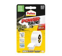 Pattex Power Tape adhère 1658221 Ruban adhésif, 5 m, blanc