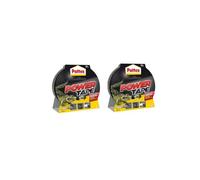 Pattex Power Tape - Adhésif extra-fort noir (Lot de 2 rouleaux de 25 m) - Bande adhésive toilée tous supports - Ruban adhésif étanche pour charges lourdes