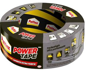 Pattex Power Tape, Ruban Adhésif Extra Fort, Rouleau 48mm x 50m, Gris | Adhésif de réparation, Structure 3 couches, Résiste à l'eau et UV, Supporte jusqu'à 17kg traction, -5°C à +70°C, Déchirable
