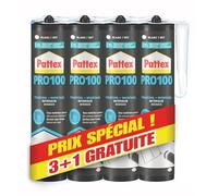 Pattex Colle de fixation PL100 high tank blanc lot 3+1
