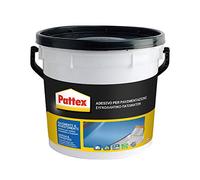 Pattex Revêtements de sol et revêtements pour revêtements à prise rapide, colle pour tissus, moquette, linoléum, PVC, caoutchouc, liège, colle pour sols et murs, seau 5kg