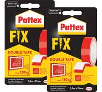 Pattex ruban de montage FIX 120kg double face 2x 1.5m x 19mm super fort extérieur