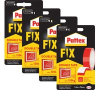 Pattex ruban de montage FIX 120kg double face 4x rouleau de 1.5m x 19mm d'épaisseur
