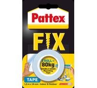 Pattex Ruban de montage Fix 80kg Double face Extra fort Intérieur Extérieur