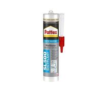 Pattex Scellant silicone SL 500, multi-usage, anti-moisissure, scellant ivoire RAL 1013, pour sanitaires, carreaux de céramique, fenêtres, imperméable, cartouche de 300 ml scellant