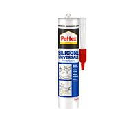 PATTEX Silicone universel transparent, scellant salle de bain et accessoires, scellant résistant à la moisissure, silicone transparent 1 cartouche de 280 ml