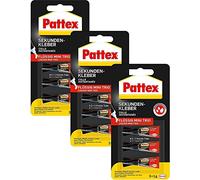 Pattex Superglue Liquid Mini Trio Colle liquide sans solvant Séchage rapide Imperméable et transparente 3 x 1 g