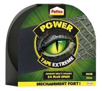 Ruban adhésif réparation résistance extrême Noir 30M X 48MM POWER TAPE EXTREME PATTEX
