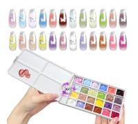 Patting Gel - 24-Color High Pigment Gradient Manicure Tools | Patting Nail Design Paint Gel for Women Girl Salon Home Dating Wedding Party Birthday