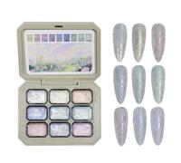 Patting Gel Laquer - Gel De Cours De Conception De - 9 Couleurs Set Manucure With Palette For Creative Nail Design Femmes Girls Beginner Home Salon Vacances