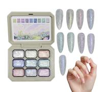 Patting Gel Polish, Nine Grid Sponge Paint, Nail Design Gel, Easy Application Design, Long Lasting Shine Finish, Ideal for Daily Use, Weddings, Travel, Salon, Home, Holiday, 2.64x3.43 Inches