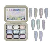 Patting Gel Polish, Nine-Grid Sponge Pat Paint, Glue, Long-Lasting Color Finish, Easy Application Design, Ideal for Manicure Styling, Daily Wear, Weddings, Travel, Salon, Home