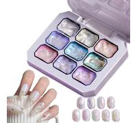 Patting Gel pour les Ongles 9 Couleurs Peinture pour Manucure Dégradé pour | Palette Gel 27 ml Pour stamping, gaufrage, design, femmes, spécialistes et débutants