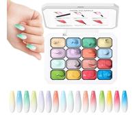Patting pour ongles, accessoires de manucure dégradé de 16 couleurs, gel éponge durcissant à LED pour ongles, pour femmes, débutants et pour la peinture créative, le et les designs de manucure