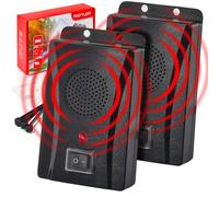 PATTLER Anti Martre à Piles - Répulsif Anti Martre à Ultrasons avec Lumière pour Voiture, Garage et Maison, Protection Renforcée, 2 Unité