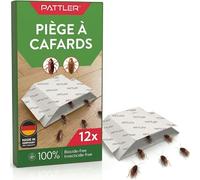 Pattler Piege Cafard - Lot de 12. Anti Cafard sans Produit Anti Cafard Chimique, Piège à Cafard Collant Haute Adhérence pour Cuisine, Salle de Bain et Locaux Professionnels.