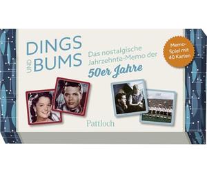 Pattloch Geschenkbuch Dings und Bums: Das nostalgique Jahrzehnte-Memo der 50er-Jahre | Memo-Spiel mit 40 Karten in Einer hochwertigen Box