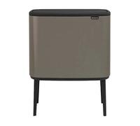 PATTUMIERA SOFT TOUCH 11+23 LT BO TOUCH BIN PLATINO