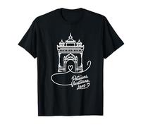 Patuxai, Vientiane, Laos Signature Cœur Art Souvenir T-Shirt