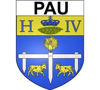Pau 64 ville Stickers blason autocollant adhésif - Taille : 4 cm
