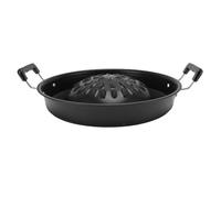 Pauf de grill BBQ coréen thaïlandais, toppers à barbecue en fer Assiettes de barbecue pour shabu végétal de porc de porc de porc viande garlique (30cm/11.81in Black)