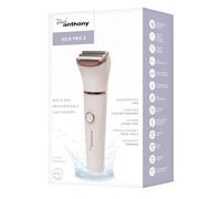 Paul Anthony Silk Pro 2 - Rasoir sans fil rechargeable Wet & Dry pour femme, imperméable, utilisation de 60 minutes, accessoire de bikini, pochette de rangement - H3211