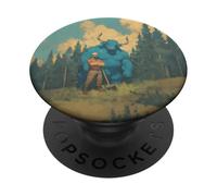 Paul Bunyan et Babe The Blue Ox PopSockets PopGrip Adhésif