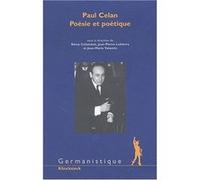 Paul Celan Rémy Colombat (Edité par), Jean-Pierre Lefebvre (Edité par), Jean-Marie Valentin (Edité par)