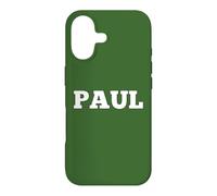 Paul Étiquette avec Inscription en Anglais « Big White Text » Personnalisable Coque pour iPhone 17