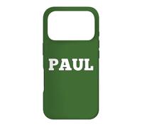 Paul Étiquette avec Inscription en Anglais « Big White Text » Personnalisable Coque pour iPhone 17 Pro