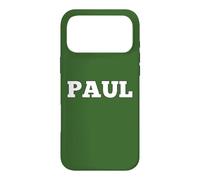 Paul Étiquette avec Inscription en Anglais « Big White Text » Personnalisable Coque pour iPhone 17 Pro Max