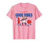 Paul Frank Diner Julius Monkey Sert Good Vibes T-Shirt, Homme, Rose, XL