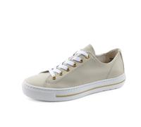 Paul Green Femme Chaussures à Lacets 4704, Dame Chaussures Confortables Largeur: Normale (WMS),Chaussure Basse Confort,Beige (Black),41 EU / 7.5 UK