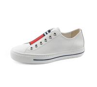Paul Green Femme Chaussures Basses 4797, Dame Mocassin,Chaussons Largeur: Normale (WMS),Pantoufles,entrée Ouverte,Weiß/Rot (Black),40 EU / 6.5 UK