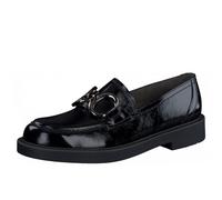 Paul Green Femme Mocassin en cuir noir laqué 4,5