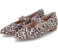 Paul Green Femmes Ballerines à bride Beige Daim Imprimé animal Léopard Taille : 40