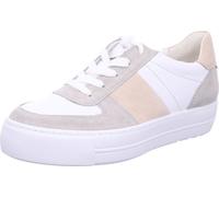 Paul Green Femmes Chaussures basses sportives/ Baskets basses Blanc/beige Mélange de cuir et de textile Taille : 6½