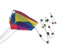 Günther Cerf-volant Paul 1189 Mini Parafoil bleu pour la poche, voile résistante, env. 60x51 cm