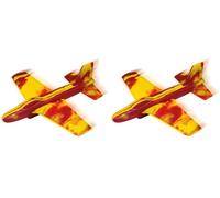 Paul Günther 1515 - Planeur Stunt Glider, Planeur très léger à Lancer, Taille env. 18 x 18 cm, en matériau EVA Souple (Lot de 2)