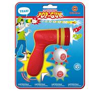 Paul Günther 1540 - Mc Squeezy Pop Gun, pistolet à air comprimé pour enfants avec 2 balles souples, convient pour l'intérieur et l'extérieur