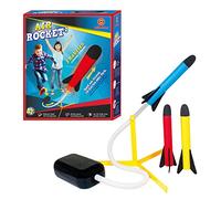 Paul Günther 1556 - Jeu de fusée Air Rocket² avec Pompe de Lancement et 3 fusées en Mousse, pour Enfants à partir de 4 Ans, Super Amusement à la Plage, dans Le Jardin ou au Parc