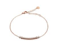 PAUL HEWITT Bracelet Femme Or Rose Portside - Cadeau Femme, Bracelet chaîne Femme en Acier Inoxydable (Couleur Or Rose) avec Pendentif Couleur Or Rose (Corde de Voile)