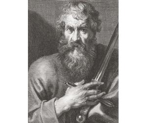 Paul l'Apôtre aka Saint Paul et Saul de Tarse c. 5 AD - c.65 AD. Bien qu'il ne soit pas l'un des douze apôtres, il a beaucoup voyagé pour diffuser l'enseignement de Jésus. After a work by Cornelis van
