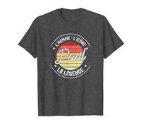 Paul l'homme L'Icône La Légende T-Shirt, Homme, Chiné Foncé, S