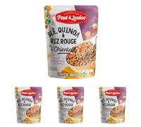 Paul & Louise - Blé, quinoa et riz rouge à l'orientale 250g - Source de protéines et de fibres - Prêt en 2 minutes (Lot de 4)